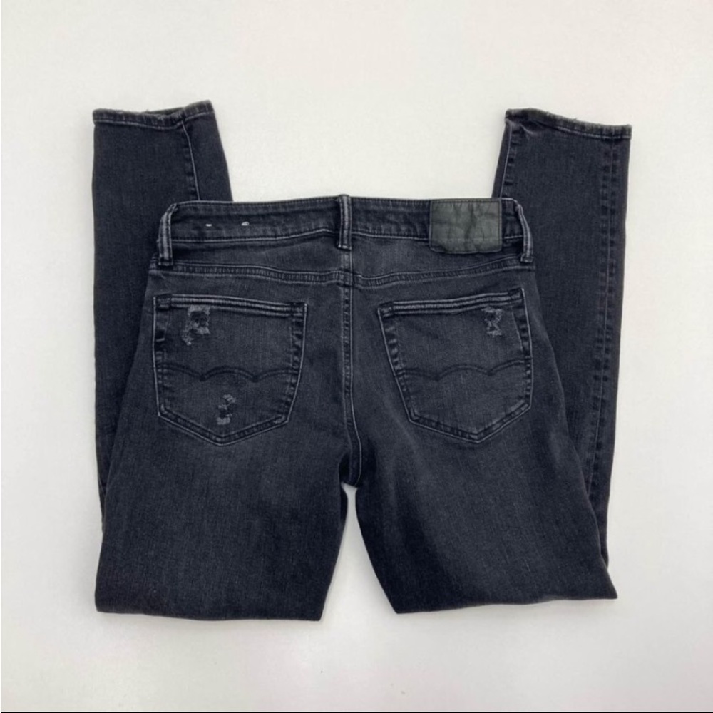 American Eagle Airflex + Distressed Skinny Jeans Faided Black Mens 31x30